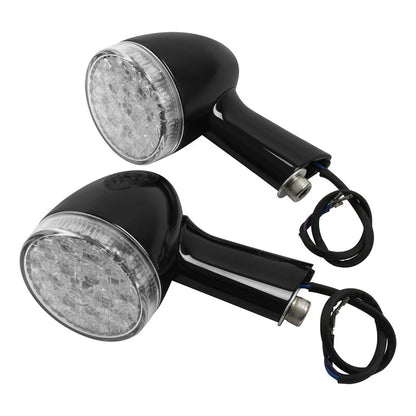 Rear Turn Signal Lights for Harley Touring (2009-2024) & Softail (2000-2025) Black