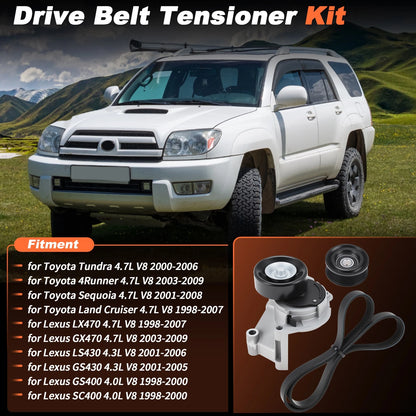 Serpentine Belt Drive Tensioner with Idler Pulley for Toyota Tundra