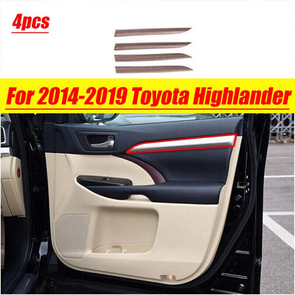 Inner Door Armrest Woodgrain Cover Strip for Toyota Highlander (2014–2019)