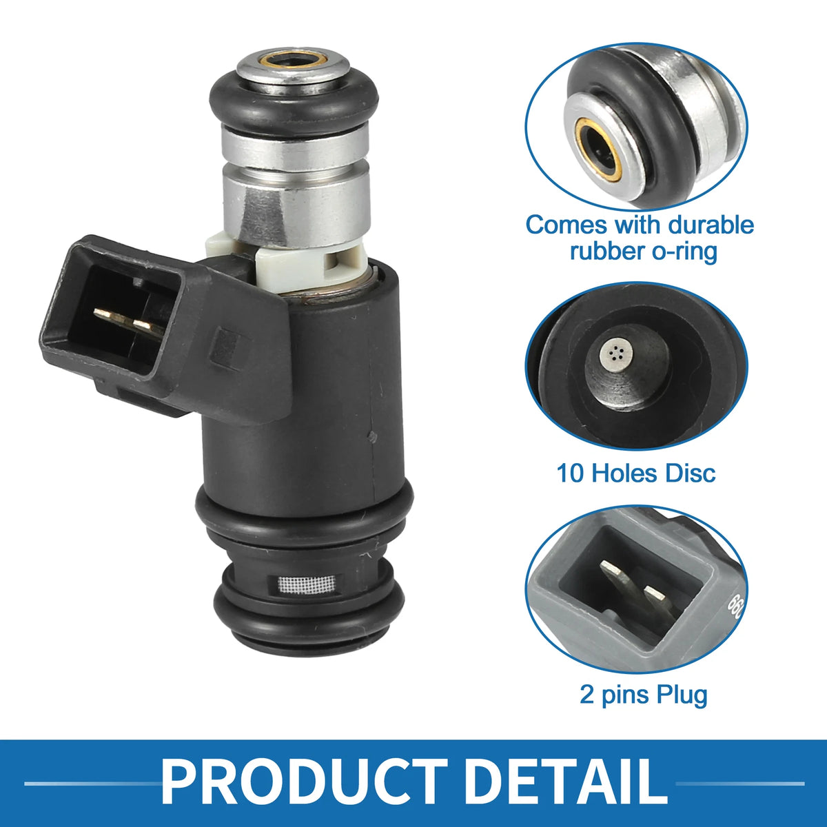 Fuel Injector 2 x No.021906031B for VW Golf, Passat (1991-1997) Black