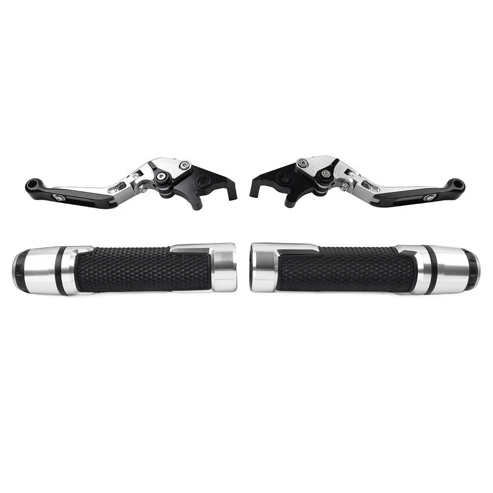 Handlebar Grips & Brake Clutch Levers Set for Suzuki GSXR600 GSXR750 GSXR1000