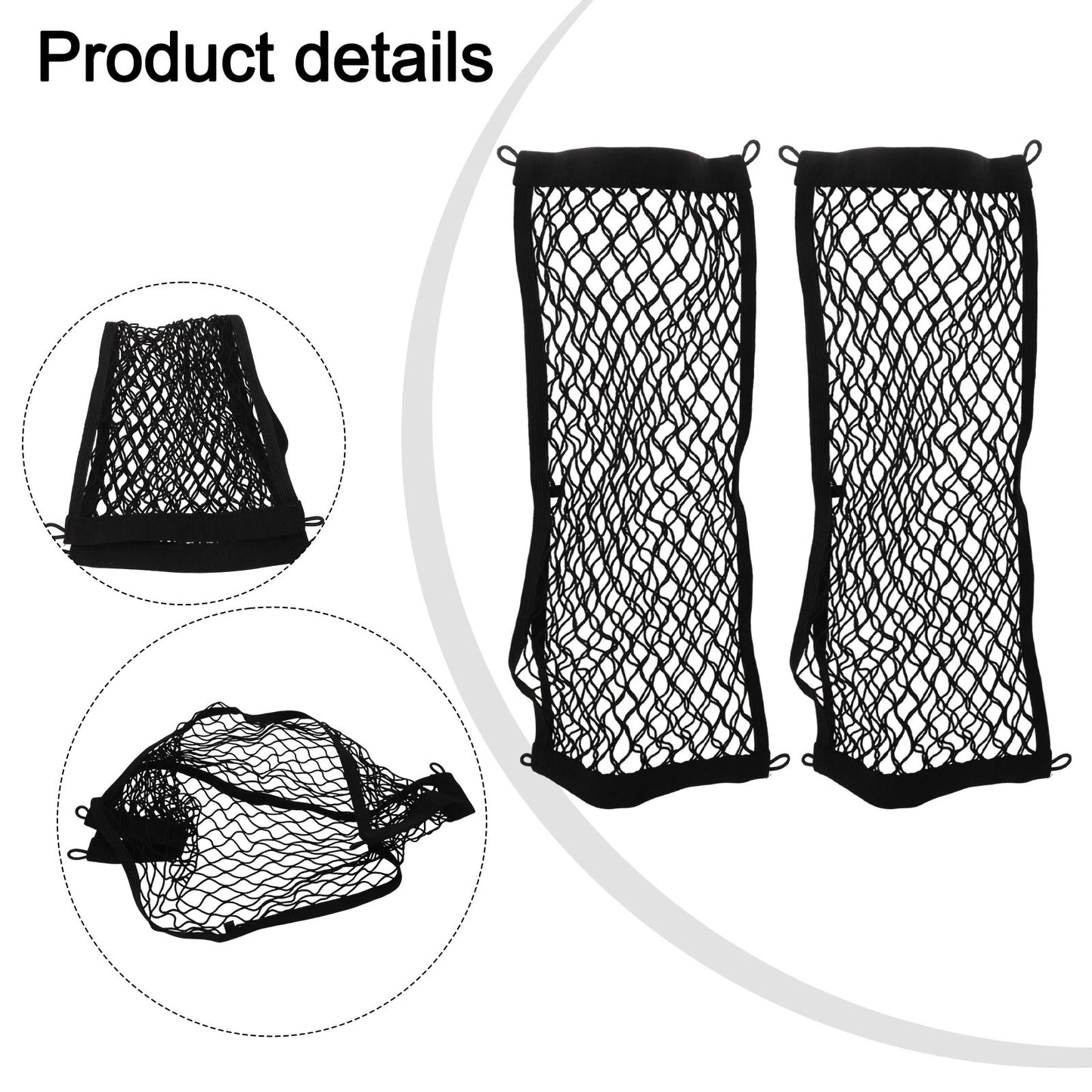 Pocket Storage Net 25x60cm 2 x Storage Mesh Bag With Screws