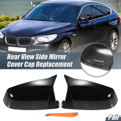 Door Rearview Mirror Cover Cap Gloss Black for BMW 525i 528i 530i 535i 550i