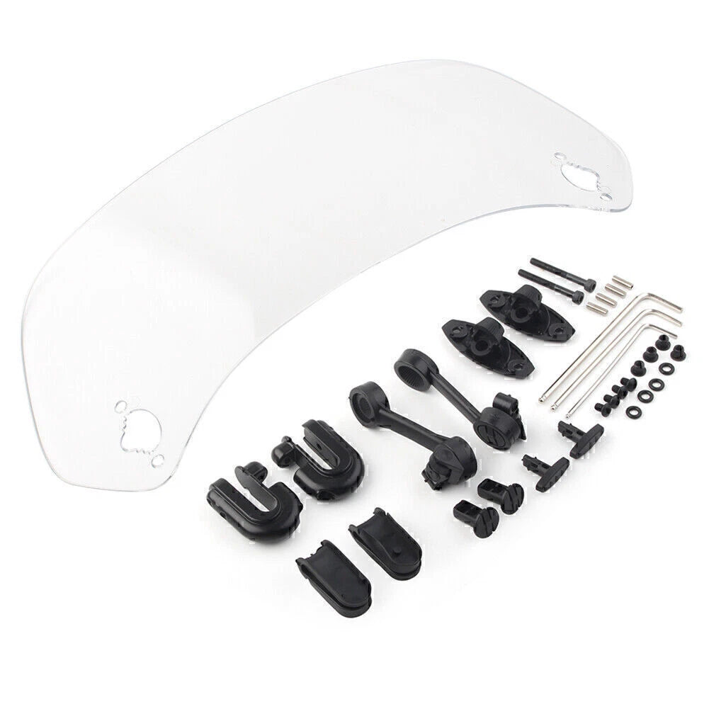 Adjustable Windshield Spoiler Deflector for Motor - Smoke