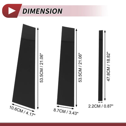 6 Pcs Door Pillar Window Trim for Nissan Titan (2004-2015) Black