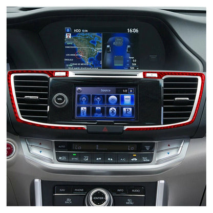 Red Carbon Fiber Console Cover Trim for Honda Accord (2013-2017)