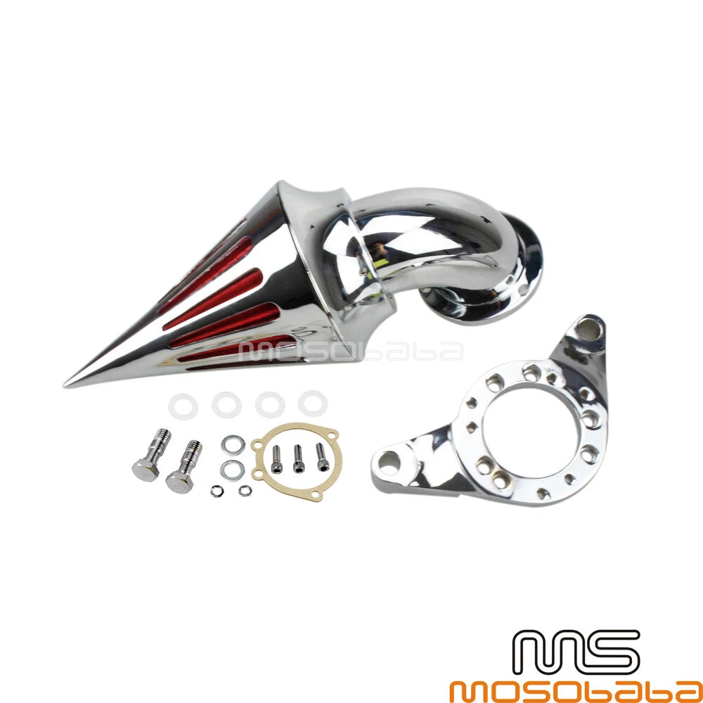 Chrome Cone Spike Air Cleaner Filter for Harley Dyna CV Carburetor (2000-2017)