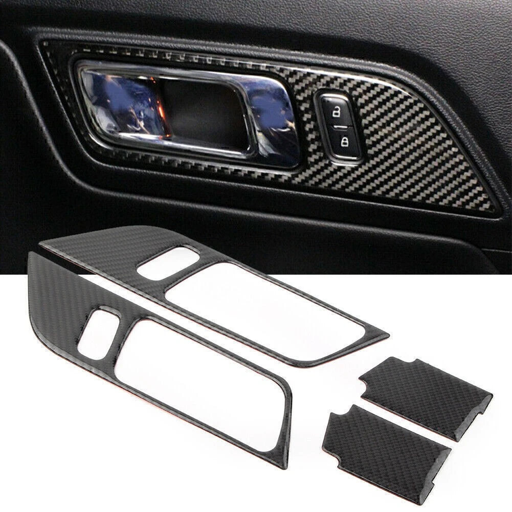 Interior Door Handle Trim Sticker for Ford Mustang (2015-2019) Carbon