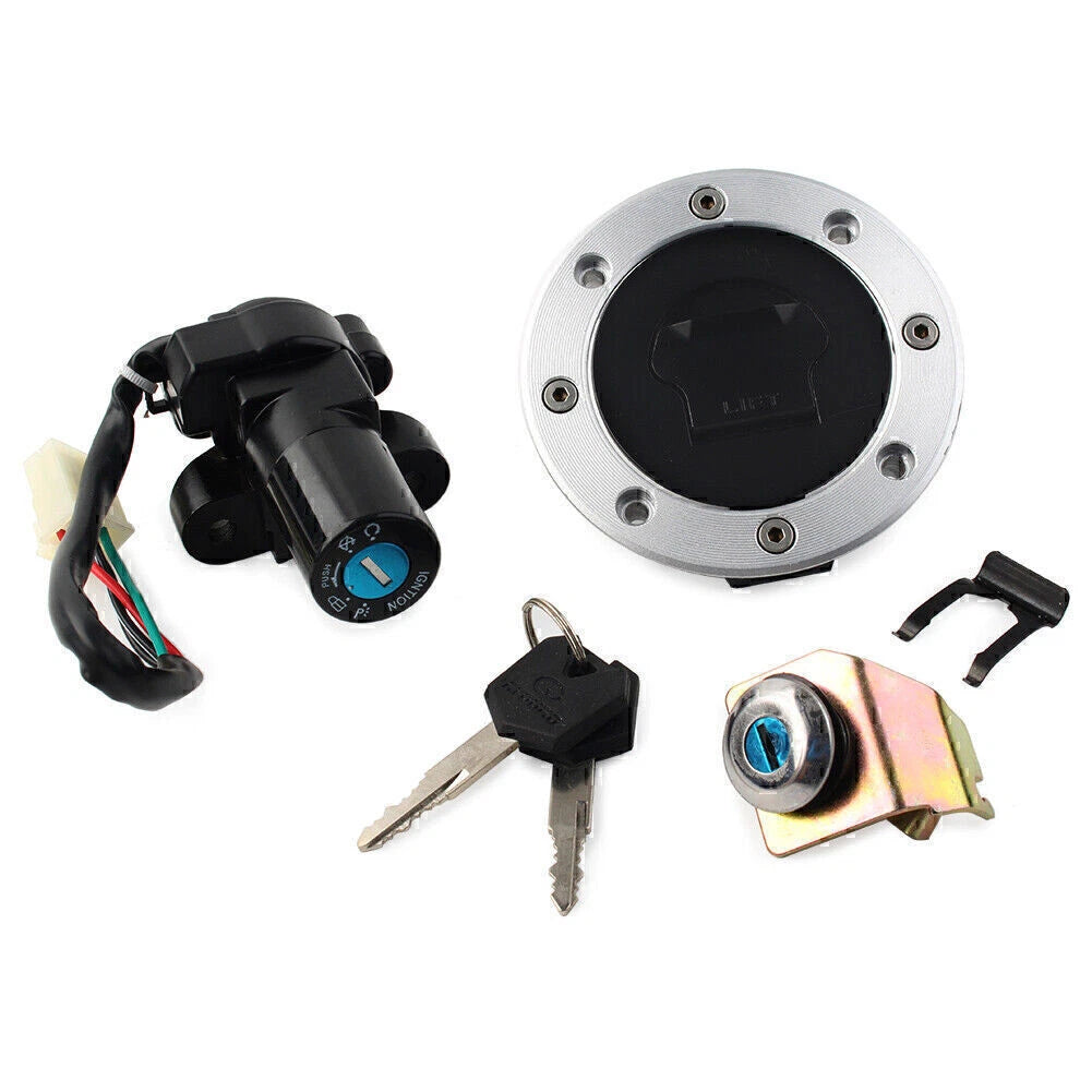 Ignition Switch Fuel Gas Cap Cover Seat Lock Key Set for Suzuki GS500 (2001-2012)