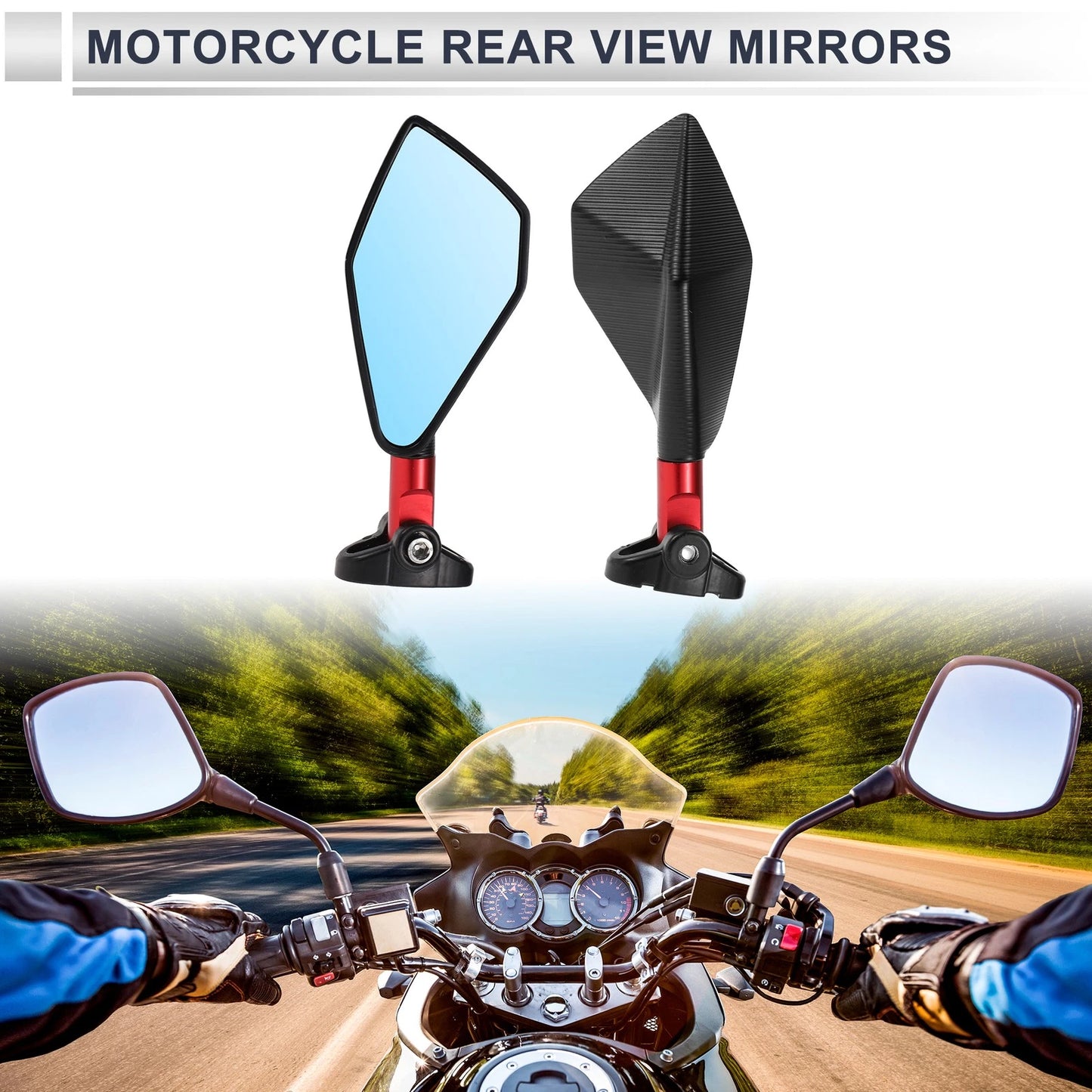 Rear View Mirrors / Handlebar Mirrors for M6 Motorcycle