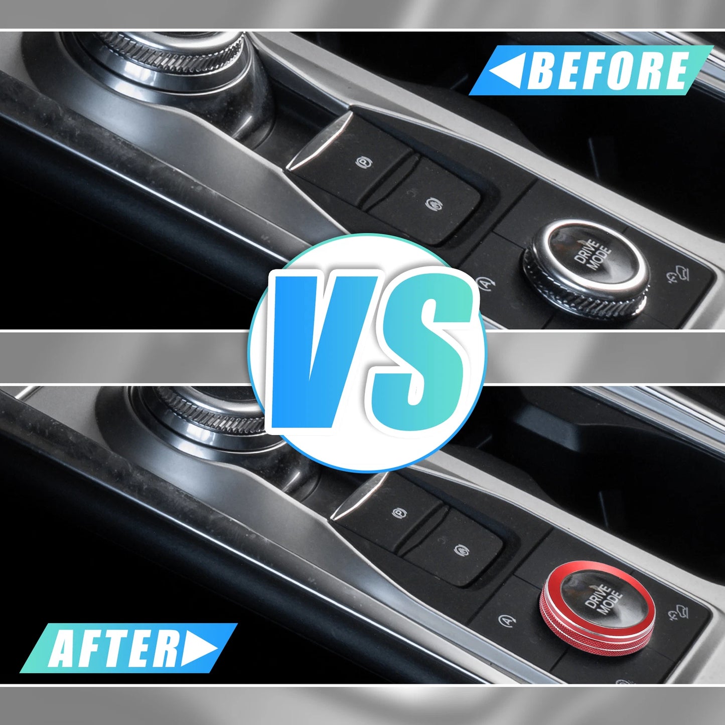 Aluminum Alloy Car Mode Switch Knob Cover Trim for Ford Explorer (2020-2022)
