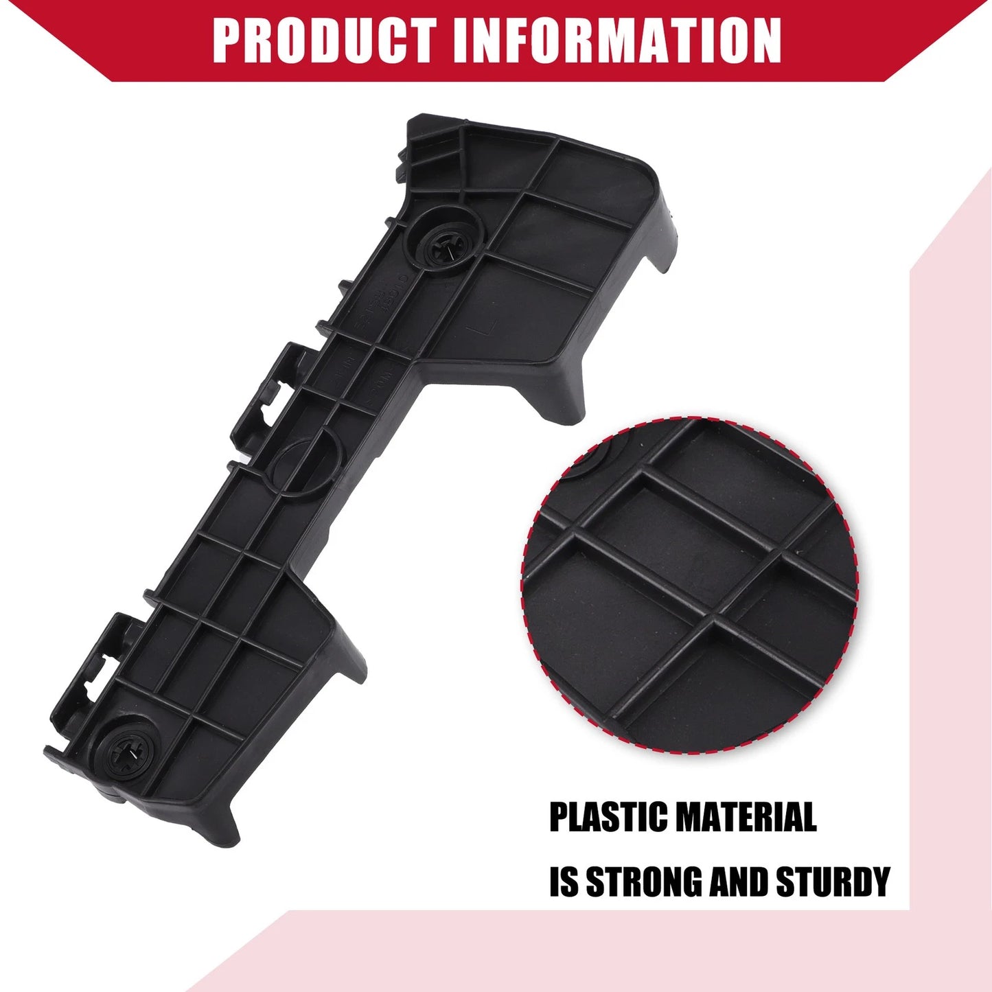 Rear Left Bumper Bracket for Toyota Highlander (2008-2013) Black