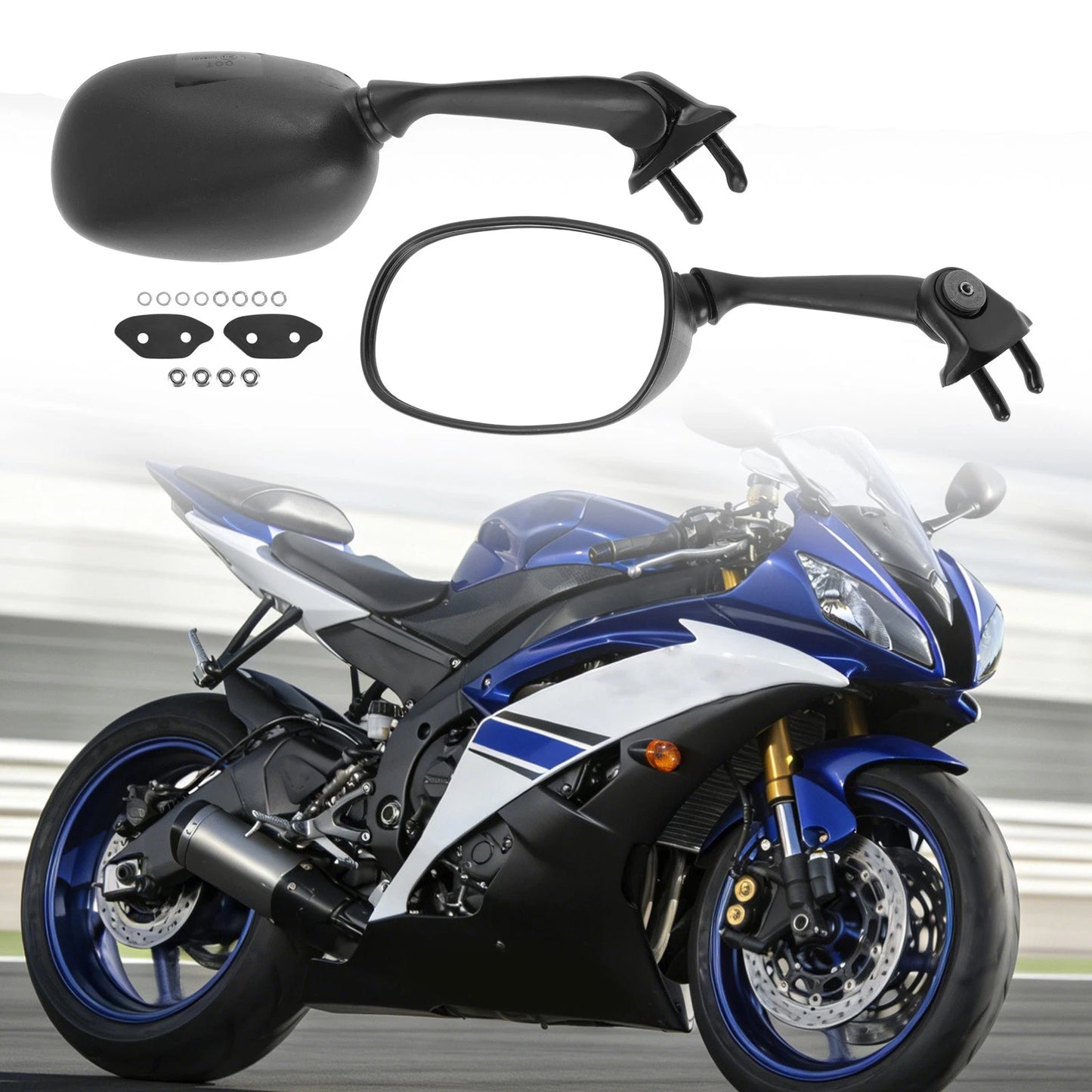 Motorcycle Rear View Mirrors Mount for YAMAHA YZF-R6 (2008–2017)