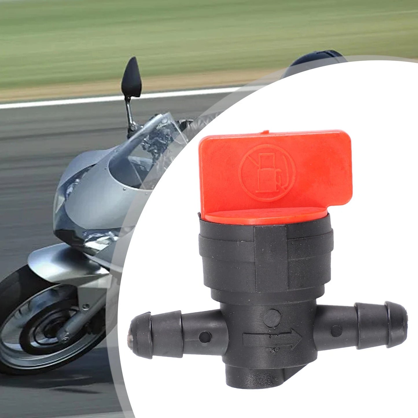 8mm In-Line Petrol On-Off Fuel Tap Switch Valve for Motorcycle Bike ATV