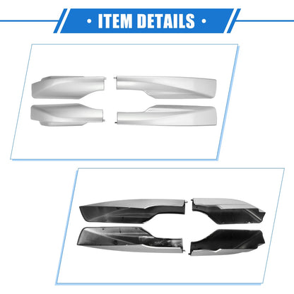 4 x Car Roof Rack Side Rails End Covers for Toyota RAV4 (2006-2012) Silver Tone
