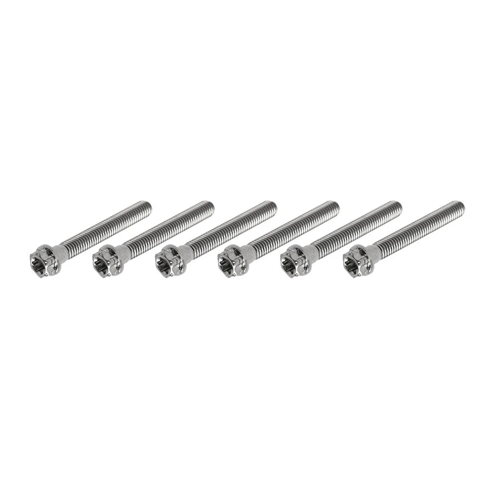 6pcs M10x55mm Titanium Torx Head Flange Bolts for Motorcycle Bike