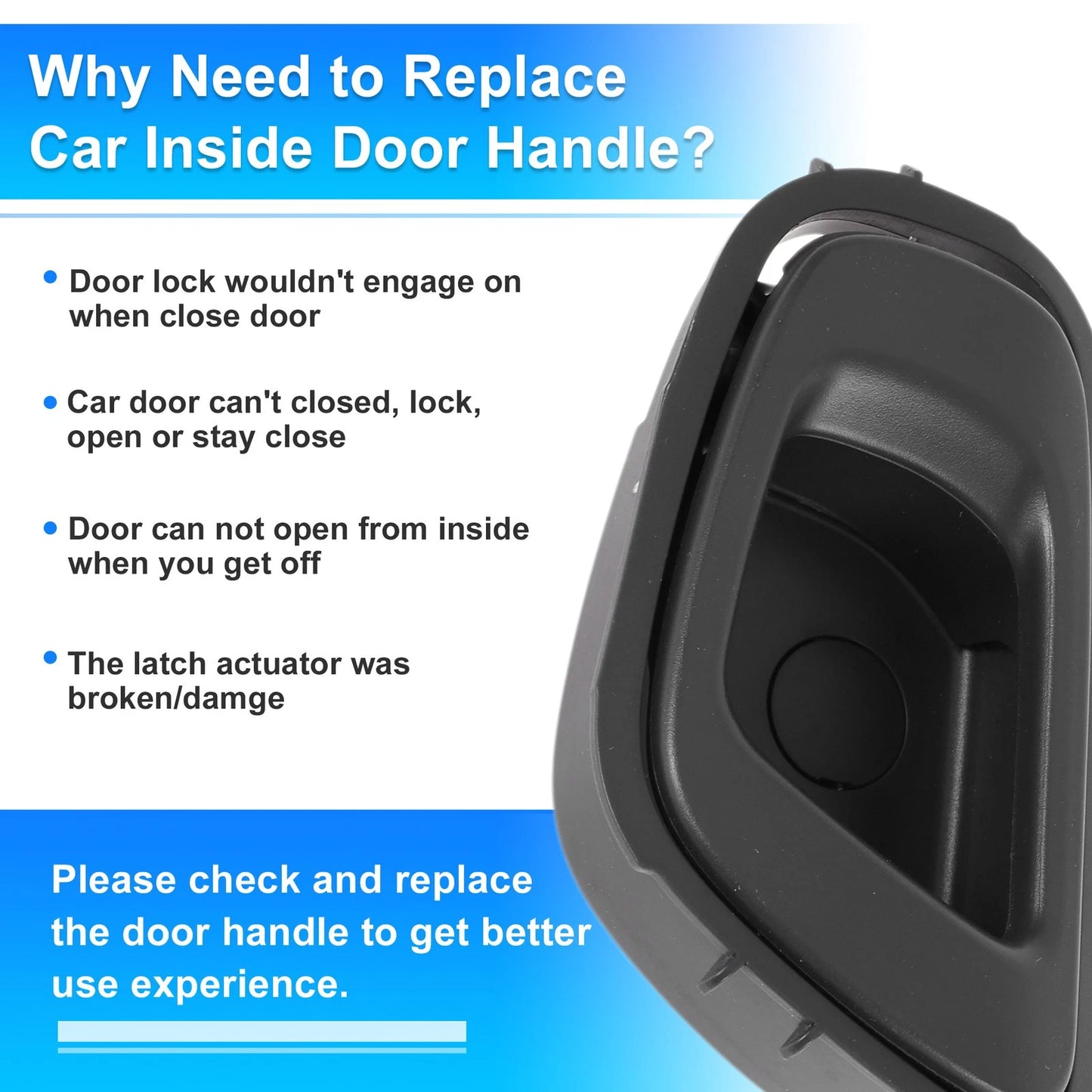 Front Passenger Side Interior Door Handle for Chevrolet Spark (2013-2015)