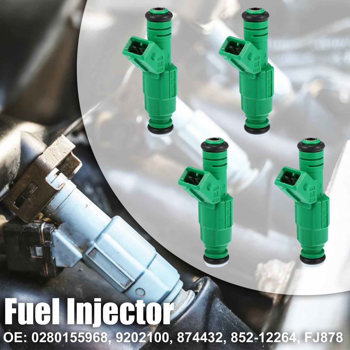4 x No.9202100 Fuel Injectors for VOLVO S60 2.5T R AWD (2003-2010)