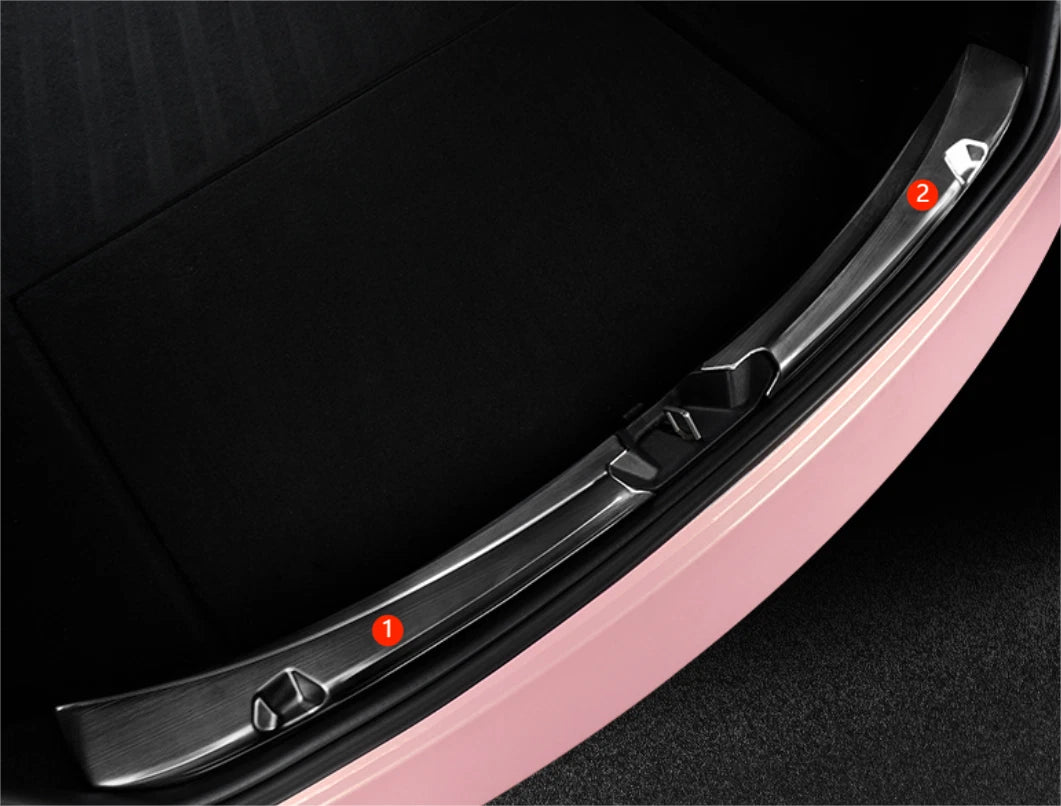 Rear Inner Bumper Guard Cover Trim for Tesla Model 3 (2018-2023) 2 x Black Titanium