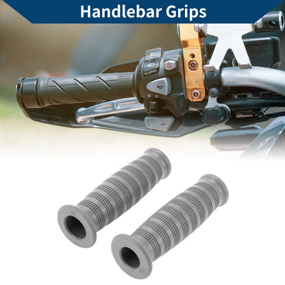 7/8" 22mm Hand Grips Cover End Grips Rubber Gray for Motorcycle