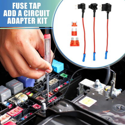 3 x Car Fuse Tap with 3 x 10A Mini Low Profile Fuses