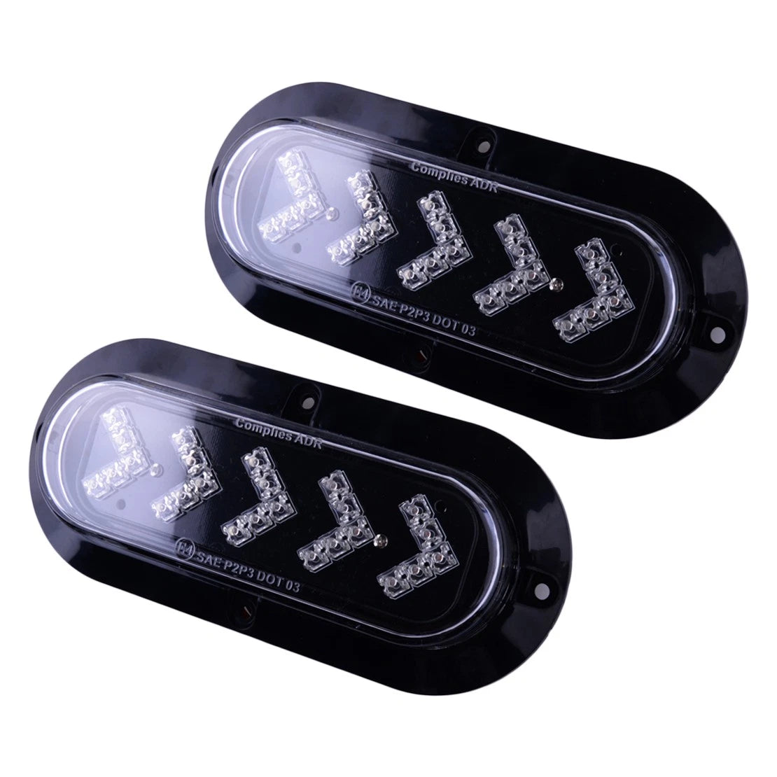 Amber Oval LED Indicator Turn Signal Lights for Trailer Truck