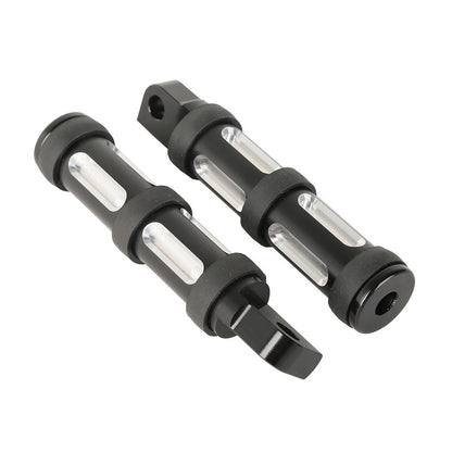 Black Footpeg Rests for Harley Touring Dyna Softail Fatboy