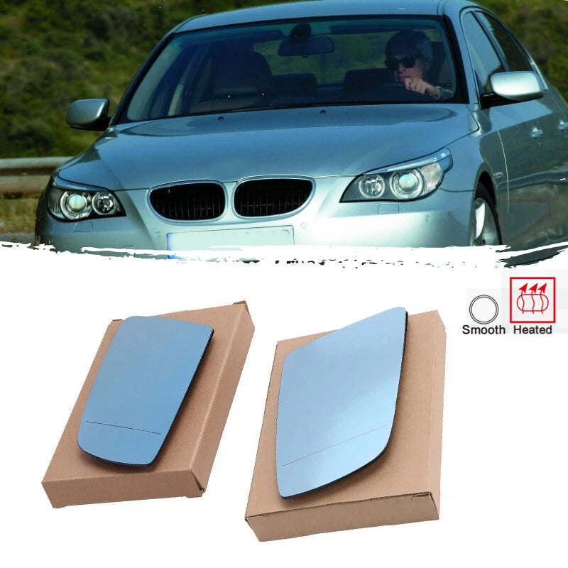 Heated Left & Right Side Mirror Glass for BMW E60 E61 E63 E64 525i 530i 535i