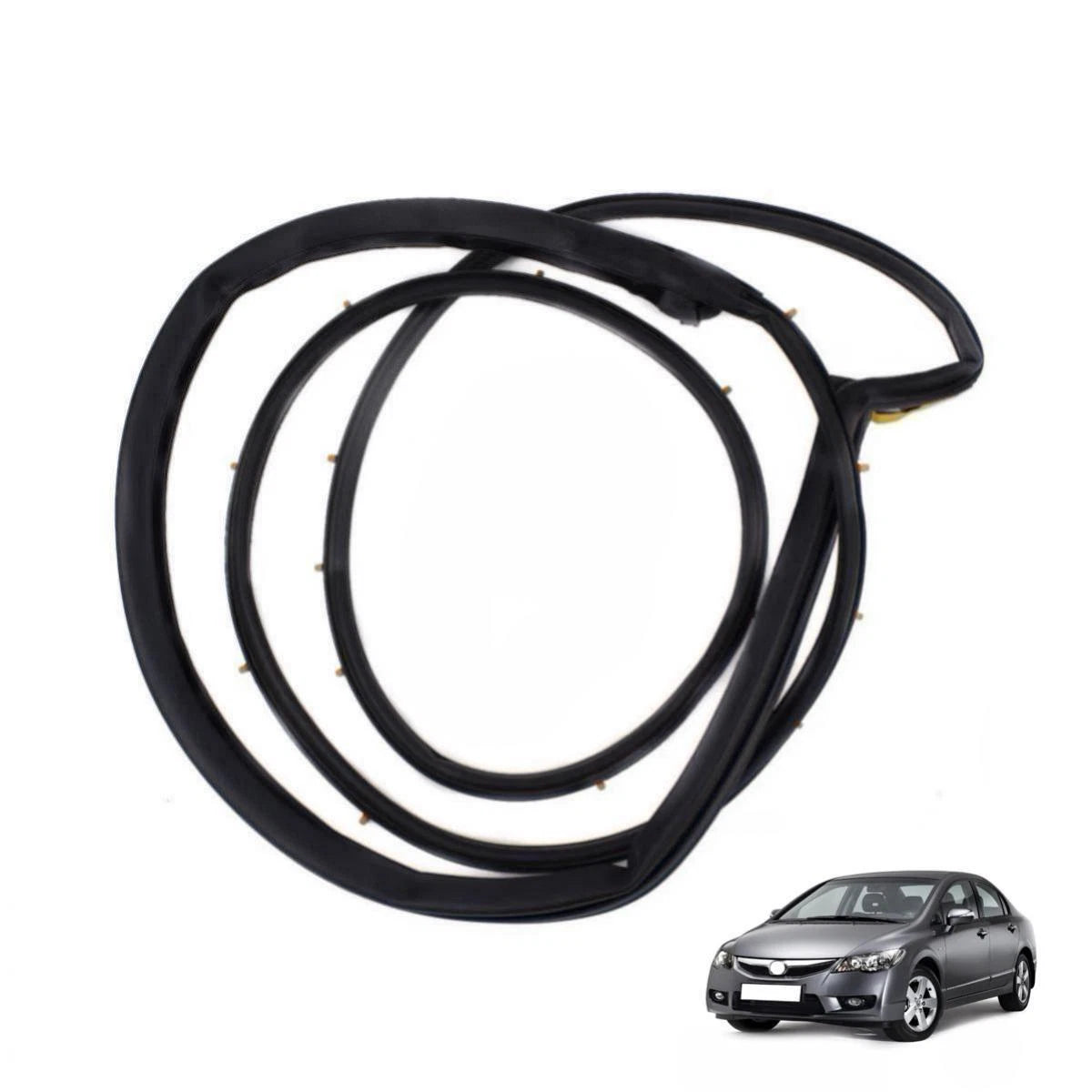 Door Rubber Seal Weatherstrip Front LH+RH Fits Honda Ciciv FD 4D Sedan 2006-11