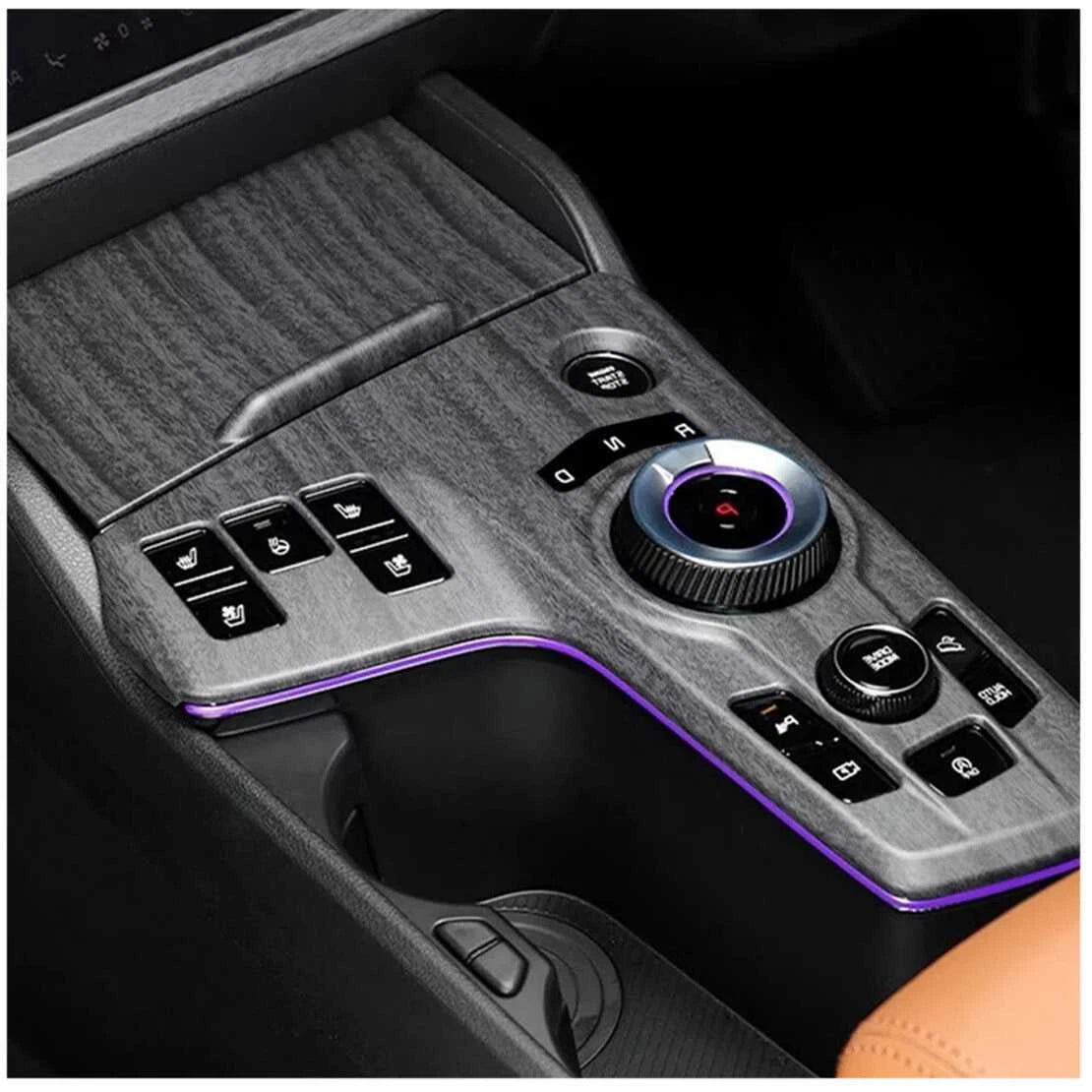 Wooden Grain Gear Shift Panel Cover Trim for Kia Sportage (2023-2024)