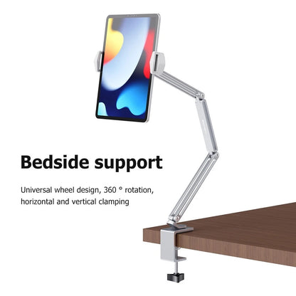 Tablet Phone Mount Holder - Flexible Arm Universal Lazy Clip for Bed Desk