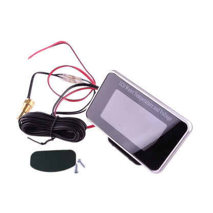 Off-Road LCD Digital Voltmeter Water Temp Gauge for Car