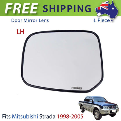 Side Mirror Glass Lens Left Fits Mitsubishi L200 Strada Pickup Truck 1998-05 New