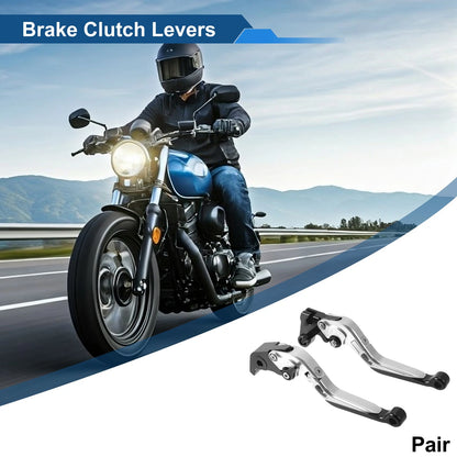 Adjustable Brake Clutch Lever for Yamaha YZF R1 Silver Tone Black End