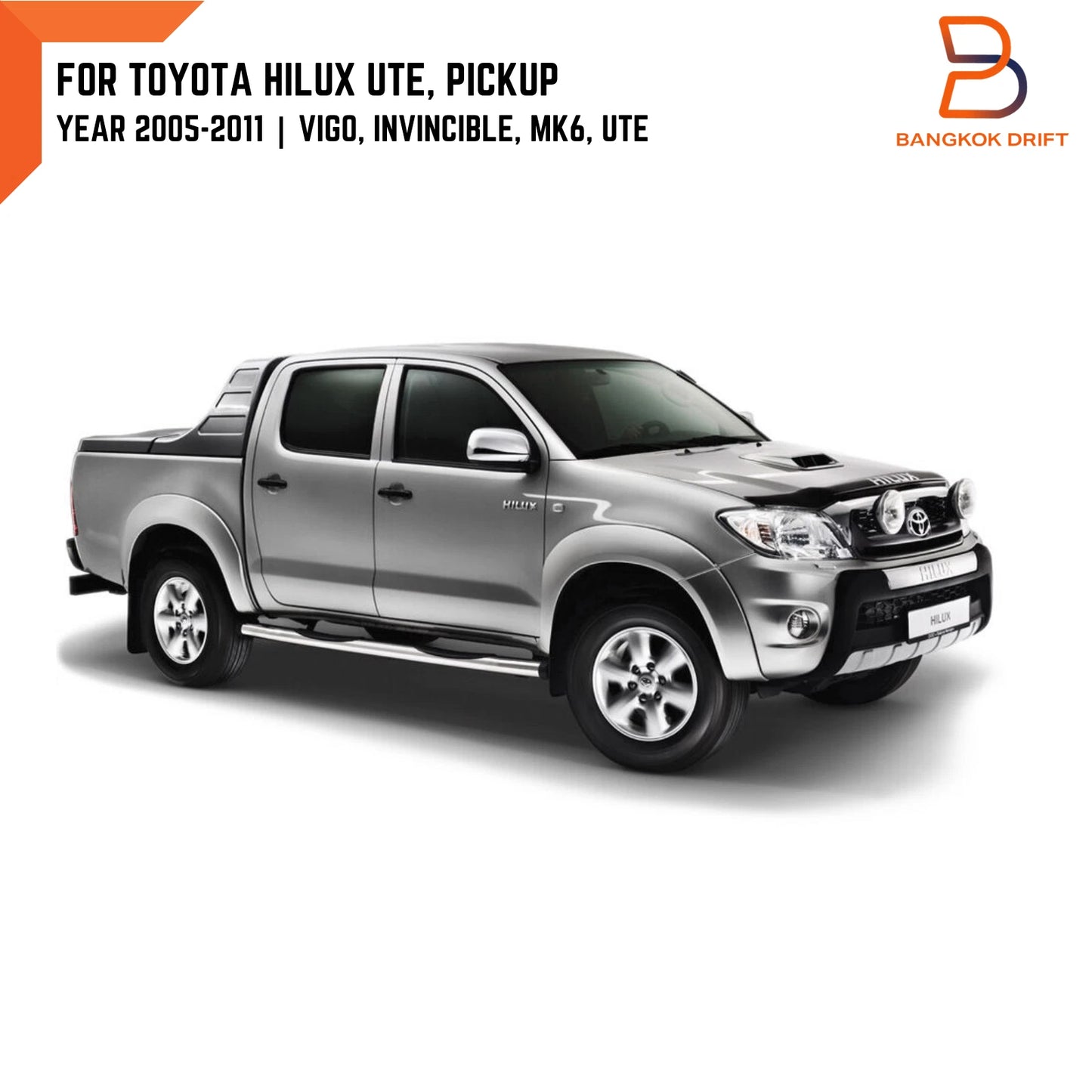 6" Fender Flares for Toyota Hilux Ute Vigo MK6 2005-2011 SR5 4DR
