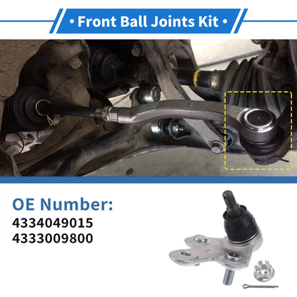 2 x Front Lower Ball Joints for Toyota Sienna (2011–2020)