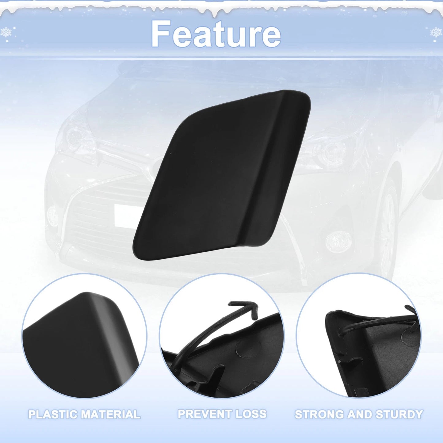Right Front Tow Hook Cover for Toyota Prius (2004-2009)