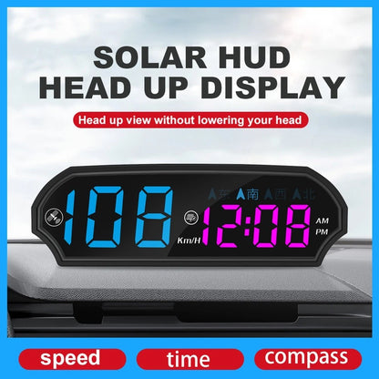 GPS Solar Head Up Display Car Speedometer with Light Sensing Color Screen