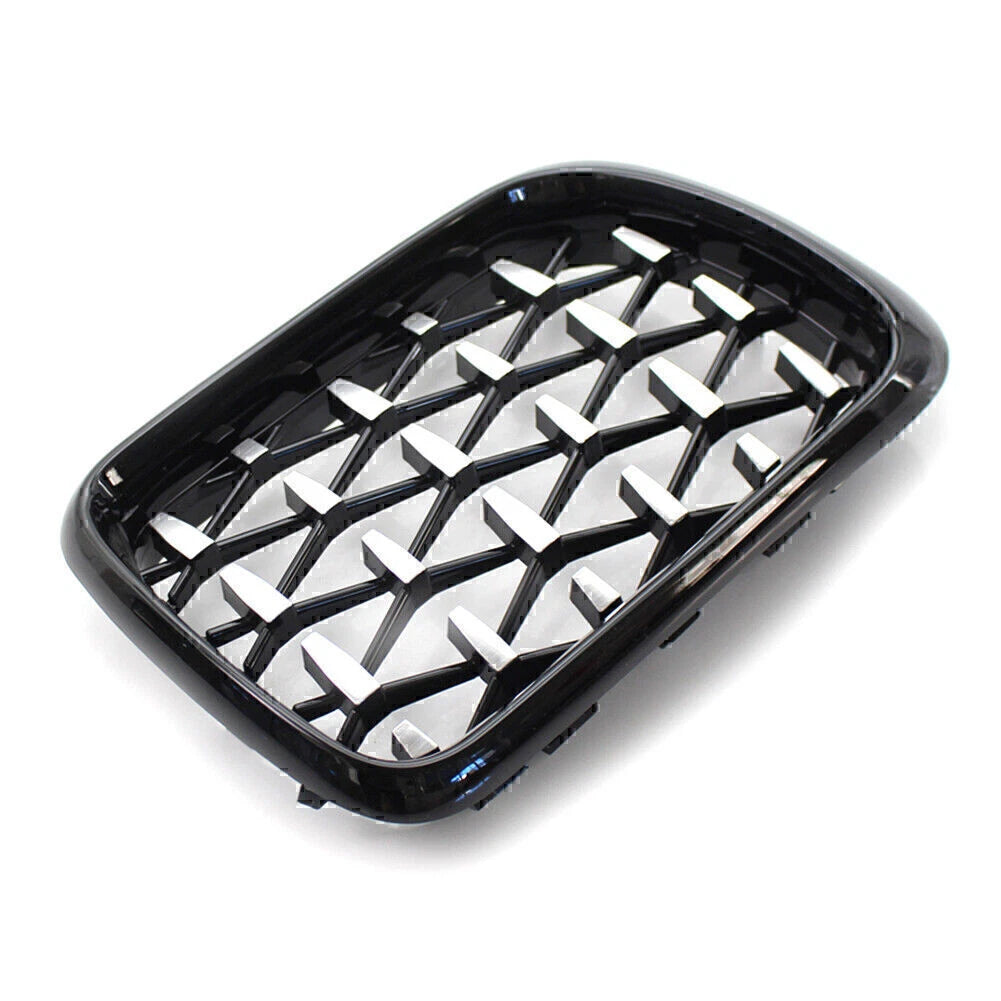 Shiny Black Diamond Front Grill for BMW E36 3 Series (1997-1999)