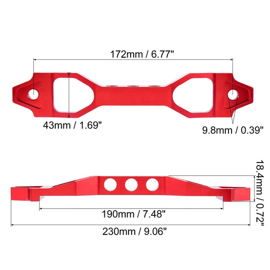 190mm Red Aluminum Alloy Battery Tie Down Bracket for Honda Civic (1996-2000)