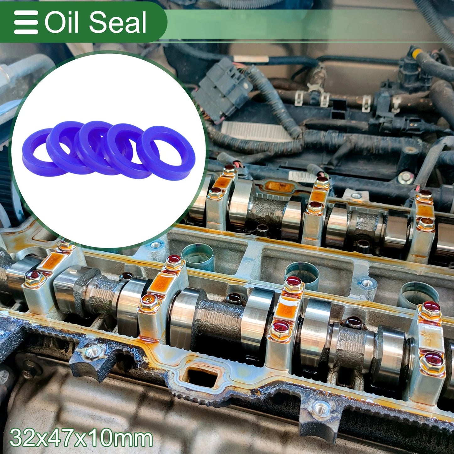 Oil Seal 32x47x10mm Rotary Shaft Seal TPU 5 Pcs