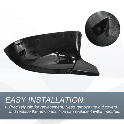 Gloss Black Door Mirror Cover Caps for BMW X3 F25, X4 F26, X5 F15, X6 F16