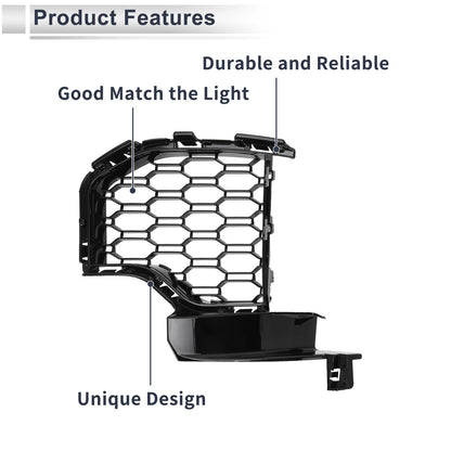 1 Pc Front Right Fog Light Grill for BMW X5 (2019-2022) Black