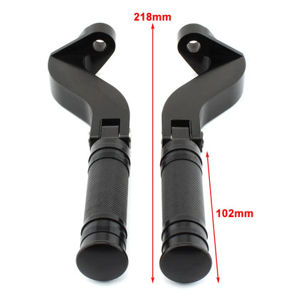 Rear Passenger Foot Pegs for Harley Touring (1993-2023) Black