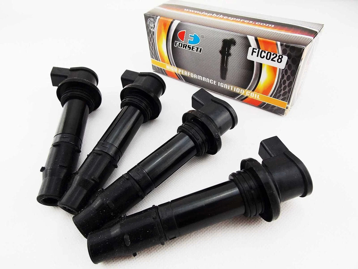 4 x FORSETI Ignition Coil Spark Plug Caps for YAMAHA YZF-R6 (1999-2017)