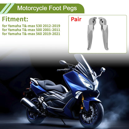 Foot Pegs / Silver Tone for Yamaha T-Max 530 (2012–2019)