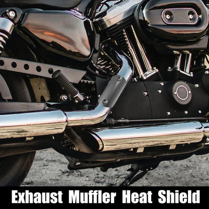Universal Exhaust Muffler Pipe Protector 5.63'' Black for Motorcycle ATV