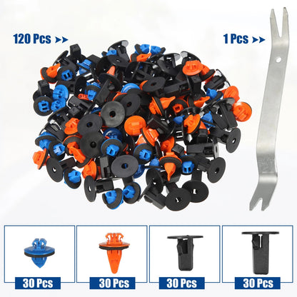 120 Pcs Retainer Fastener Clips for Toyota 4Runner (2003-2023)