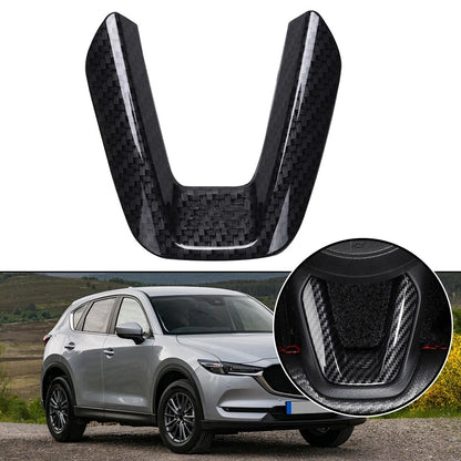 Carbon Fiber Style ABS Steering Wheel Center Trim Cover for MAZDA 3 CX-5 CX-9
