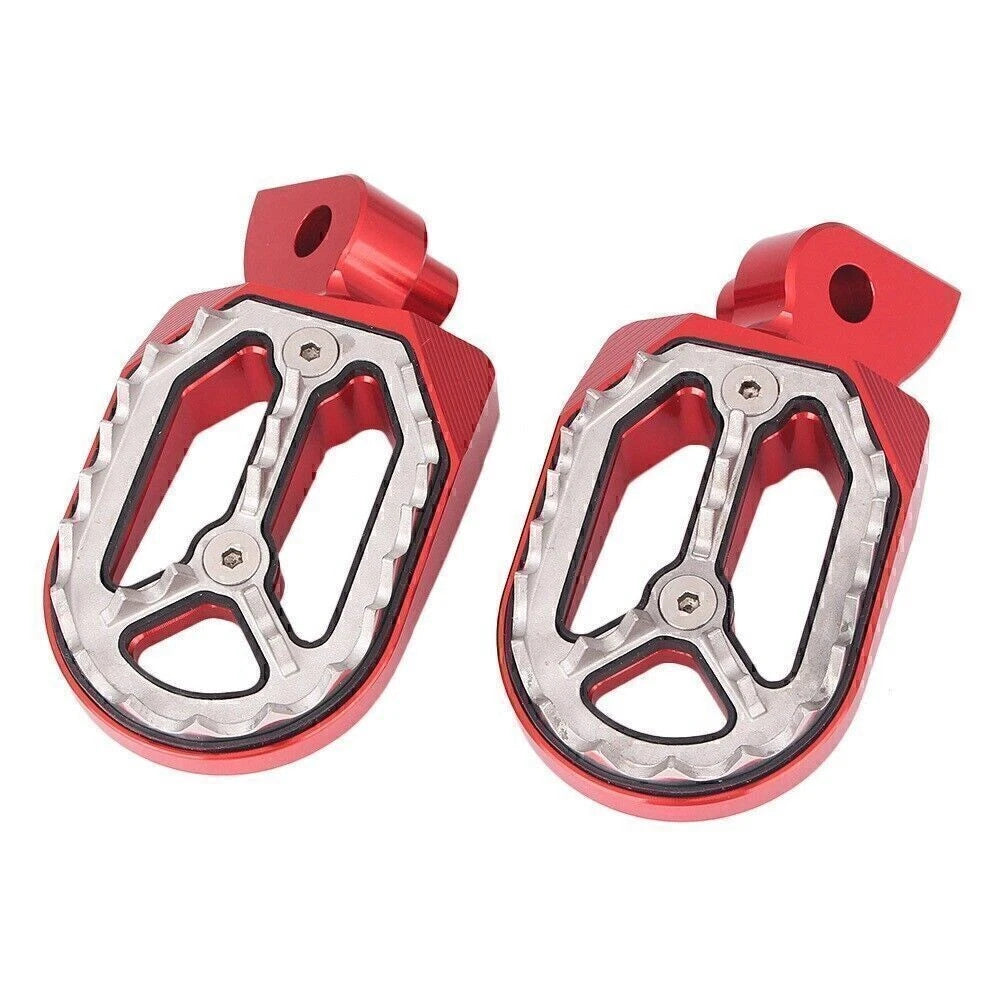 Red Shark Teeth Dirt Bike Foot Pegs for YAMAHA YZ85 YZ125 YZ250 YZ450F (1999-2015)